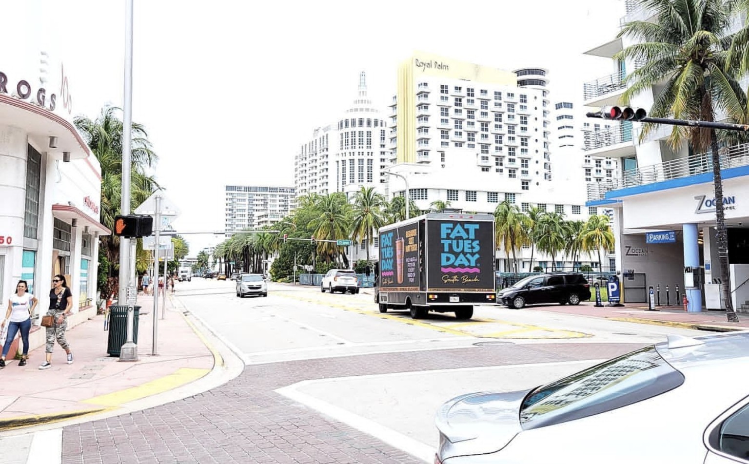 Fat Tuesday digital mobile billboard campaign — South Beach street campaign
