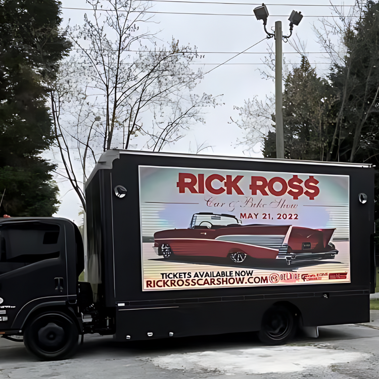 Exclusive mobile billboard truck promoting a major entertainment campaign