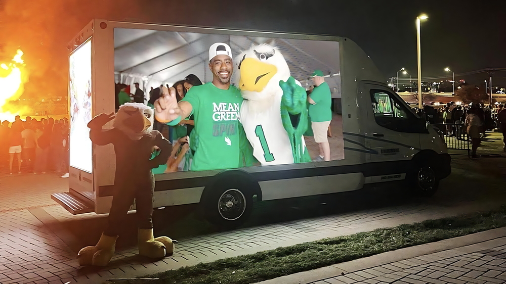Exclusive LED billboard truck campaign at a live nighttime event