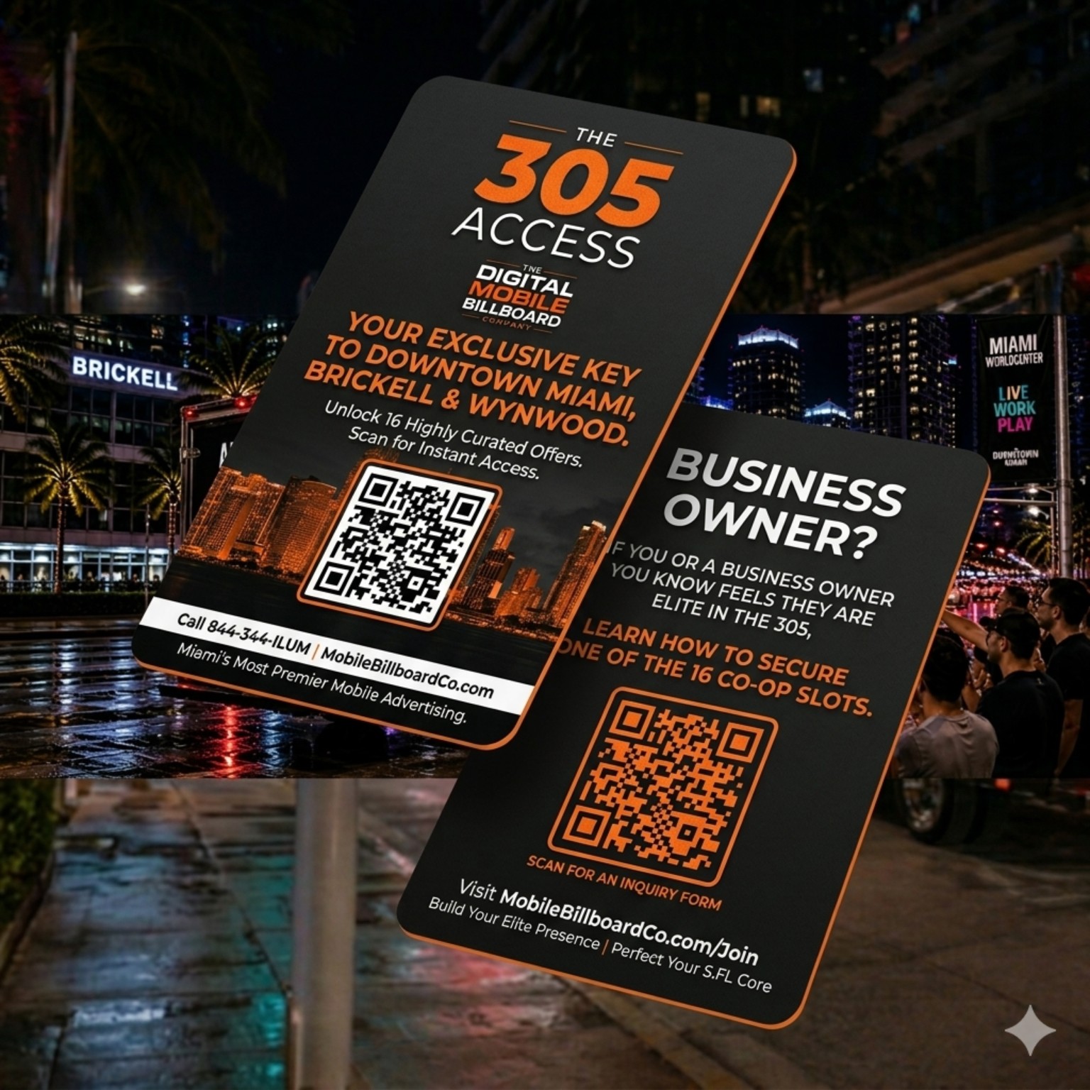 ELITE 305 street team postcard campaign